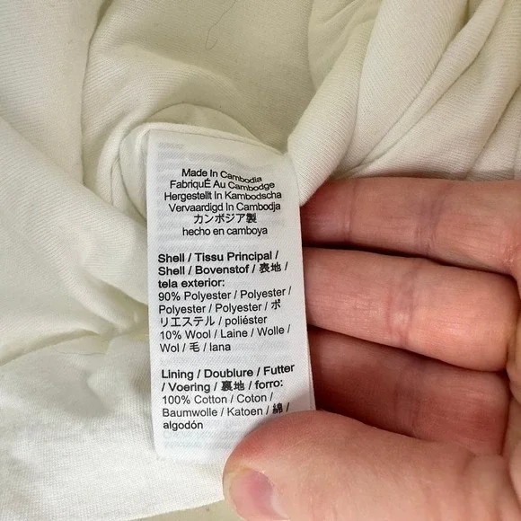 J. Crew Size XS Cream White Wool Blend Mini Skirt Gold Button Detail Preppy Chic - Picture 5 of 6